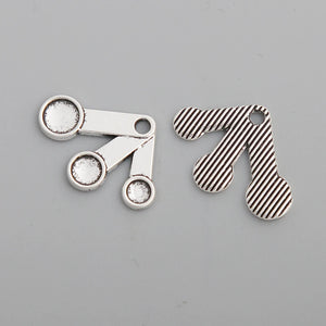 Antique Silver Kitchen Measuring Spoon Charms 100pcs