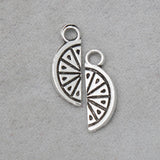 Antique Silver Lemon Alloy Fruit Charms 6*7mm 100pcs