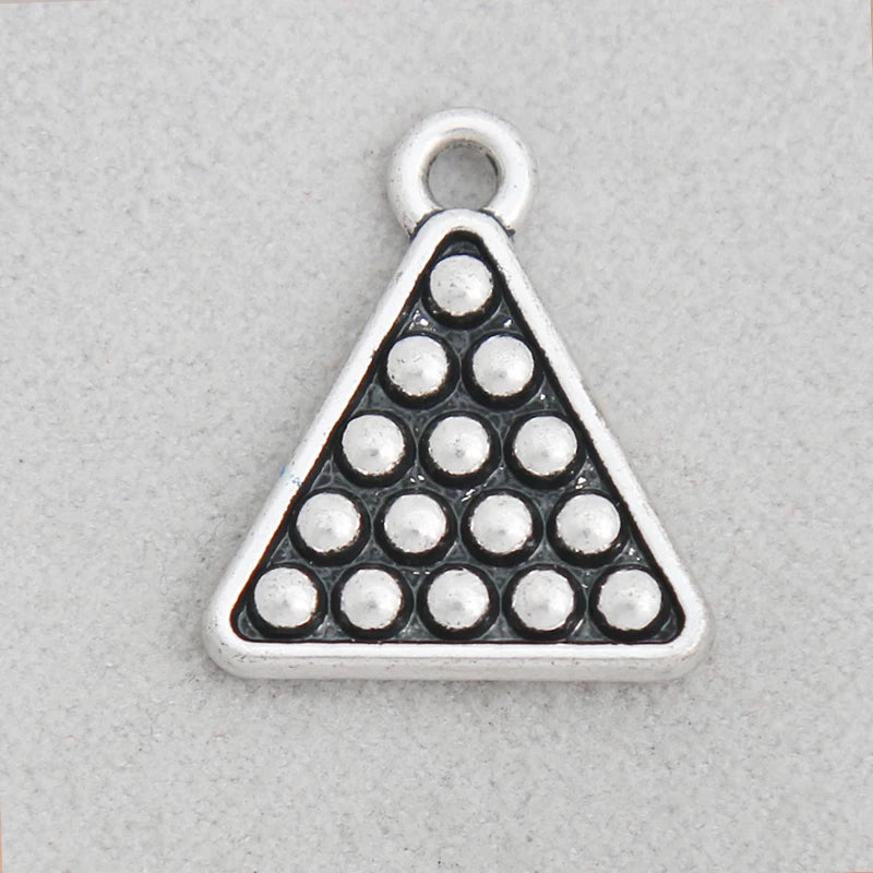 Vintage Table Tennis & Billiards Alloy Charms 16*19mm 50pcs