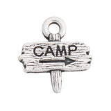 Alloy CAMP Road Sign Charms For Campers 100pcs