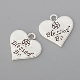 20pcs Alloy Blessed Be Heart Charms 19*20mm AAC447