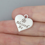 20pcs Alloy Blessed Be Heart Charms 19*20mm AAC447