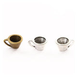 Alloy 3D Coffee Cup Charms Utensil Charms 7*11mm 100pcs