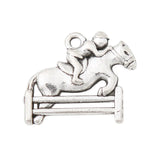 Equestrian Charms Horse Jumping Sporty Charms 17*22mm 50pcs AAC1548