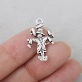 Alloy Antique Silver Scarecrow Shape Charms Fork Farmers 15*25mm 100pcs