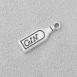 Antique Silver GIN Bottle Charms 100pcs