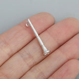 Alloy Clarinet Music Instrument Charms 6*28mm 50pcs