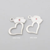 Alloy Heart Cap Charms Enamel Heart Charms 20*21mm 50pcs