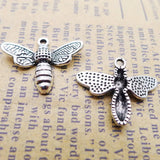 Alloy Insect Bee Charms For Kids 16*20mm 100pcs
