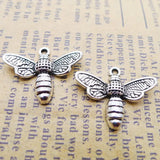 Alloy Insect Bee Charms For Kids 16*20mm 100pcs