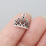 Alloy DIY Jewelry Crown Charms 12*13mm 100pcs