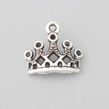 Alloy DIY Jewelry Crown Charms 12*13mm 100pcs