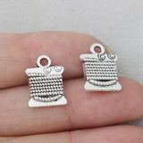 Alloy Daily Use Charms Silk Cord Shape Metal Charms 11*15mm 100pcs