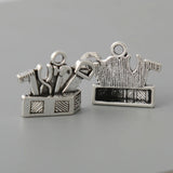 Alloy Dad Tool Box Charms for Father's Day 17x22mm 50pcs
