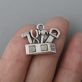 Alloy Dad Tool Box Charms for Father's Day 17x22mm 50pcs