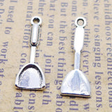 Alloy Spatula Charms Cooking Shovel 7*20mm 100pcs
