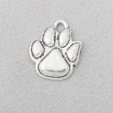 Alloy Animal Charms Dog Cat Paw Print for Kids 16*20mm 50pcs AAC393