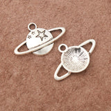 Alloy Earth Star Charms For Kids 14x22mm 100pcs AAC464