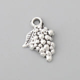 Alloy Grape Fruit Pendant Charms 13*18mm 100pcs