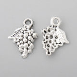 Alloy Grape Fruit Pendant Charms 13*18mm 100pcs
