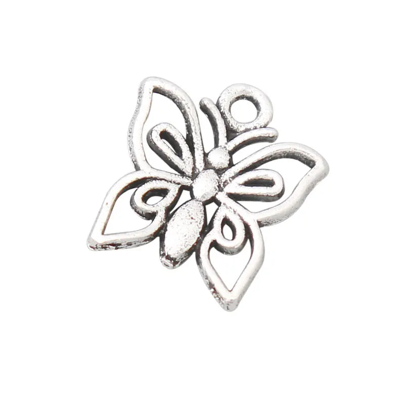 Alloy Butterfly Charms Animal 13*15mm 100pcs AAC124