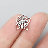 Alloy Butterfly Charms Animal 13*15mm 100pcs AAC124