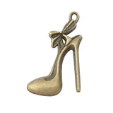 Alloy Lady High-heel Shoe Charms 19*29mm 50pcs AAC1442