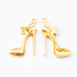 Alloy Lady High-heel Shoe Charms 19*29mm 50pcs AAC1442