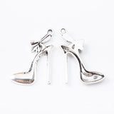Alloy Lady High-heel Shoe Charms 19*29mm 50pcs AAC1442