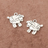 Alloy Lamb Charms Animal Sheep Charms 16*18mm 100pcs AAC1174