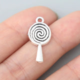Alloy Lollipop Charms For Kids Jewelry Making 100pcs