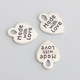 Alloy Love Heart Charms 10*13mm 100pcs AAC1964