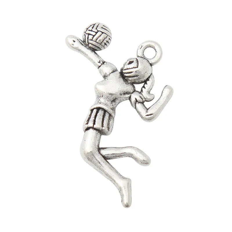 Volleyball Girl Charms Gymnastics Charms 50pcs AAC1600