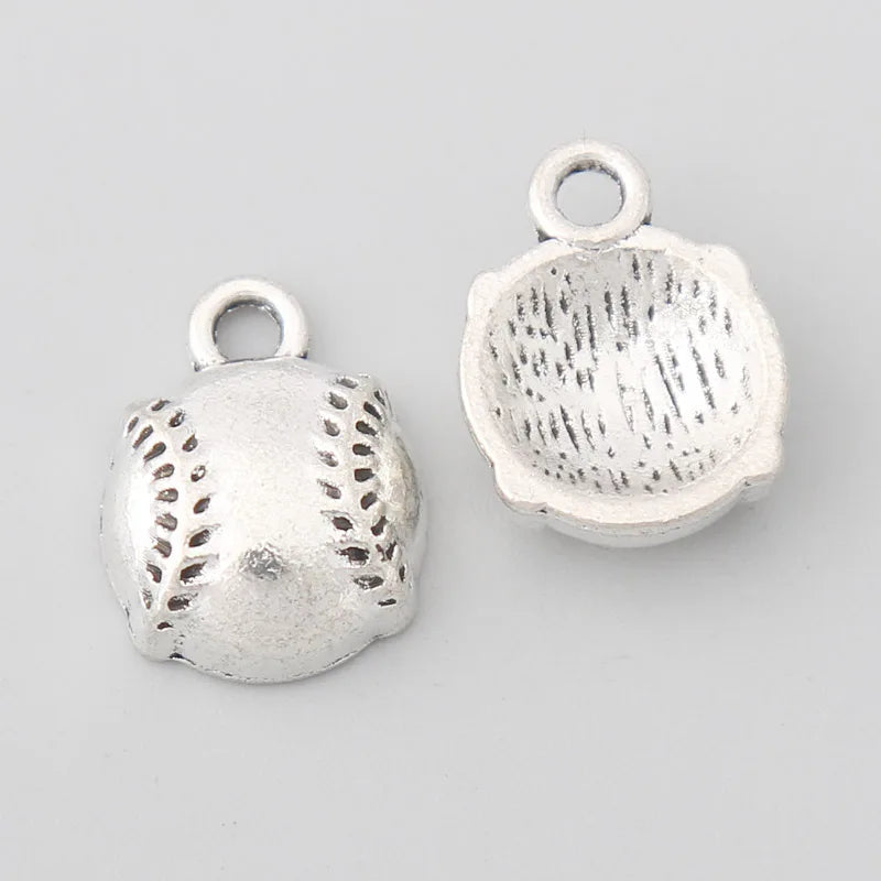 Alloy Baseball Charms Softball Charms 11*15mm 100pcs AAC1833