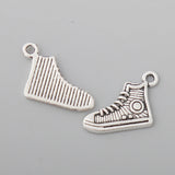 Alloy Sport Sneaker Charms Runner Shoe Charms 13*17mm 100pcs