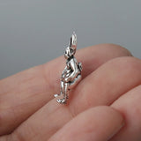 Sumo Wrestler Charms Antique Silver 13*20mm 50pcs