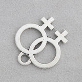 Vintage Gender Symbol Pendant Charms 24*26mm 50pcs