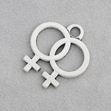 Vintage Gender Symbol Pendant Charms 24*26mm 50pcs