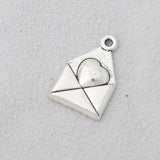 Alloy Stamped Envelope Charms 100pcs 12*18mm AAC1291