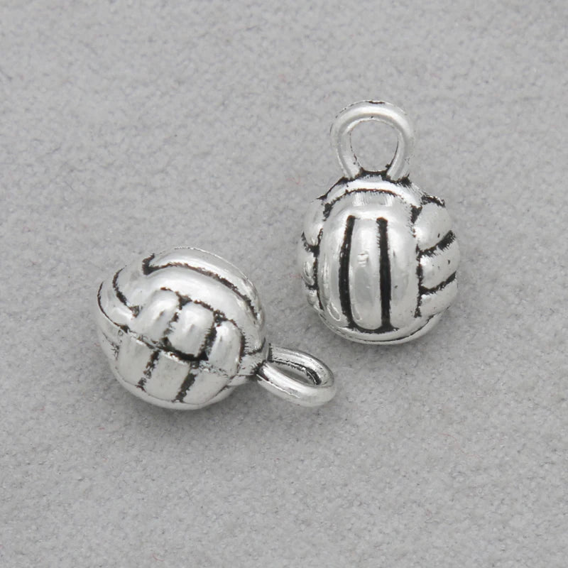 Sporty 3D Softball Baseball Charms 10*15mm 50pcs