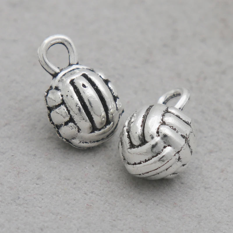 Sporty 3D Softball Baseball Charms 10*15mm 50pcs