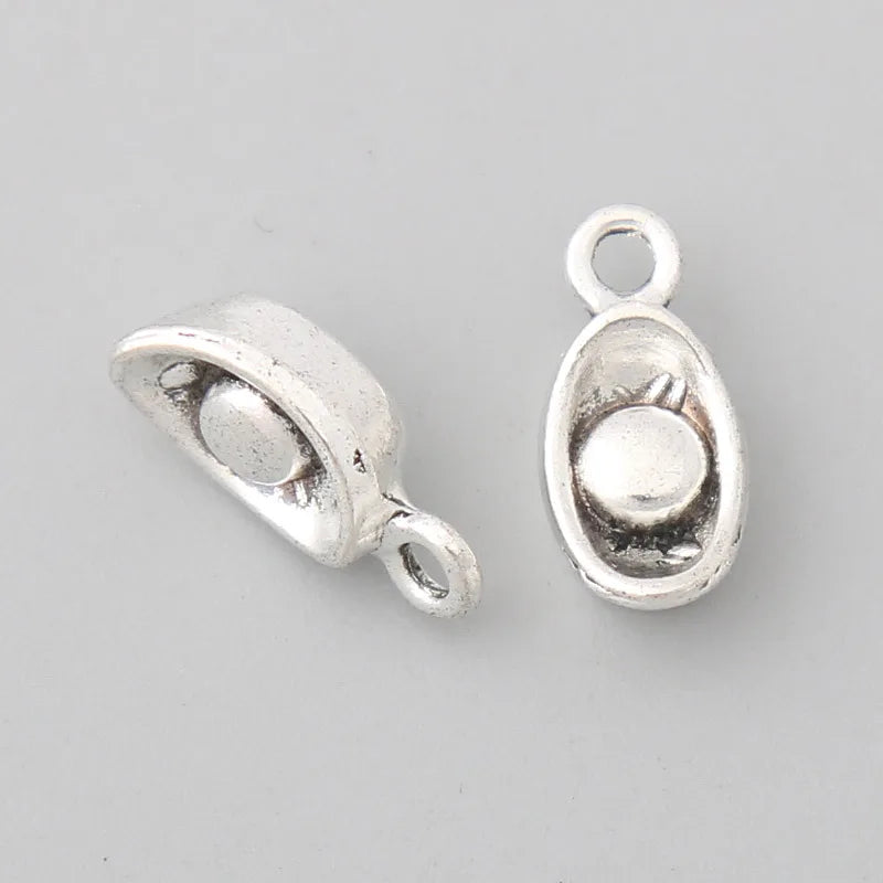 Silver Alloy Chinese Ingot Charms 6*12mm 100pcs AAC171