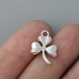 Vintage Silver Clover Pendant Charms 12*17mm 100pcs