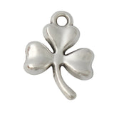 Vintage Silver Clover Pendant Charms 12*17mm 100pcs