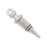 Antique Silver Syringe Charms Medical Nurse Doctor 6*25mm 100pcs