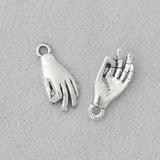 Antique Silver Buddha Hand Charms 100pcs