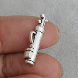 Vintage Silver Golf Bag Charms for Golf Sport 7*24mm 50pcs AAC1365