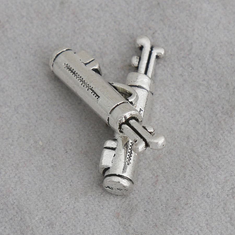 Vintage Silver Golf Bag Charms for Golf Sport 7*24mm 50pcs AAC1365