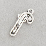 Candy Cane Shape Alloy Charms With Bow knot Christmas 100pcs