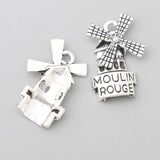 Antique Silver Windmill Alloy Charms 100pcs